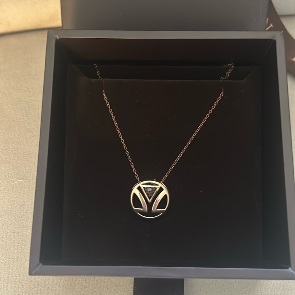 NWT Le Vian Rose GPS 925 Chocolate Topaz Pendant Necklace